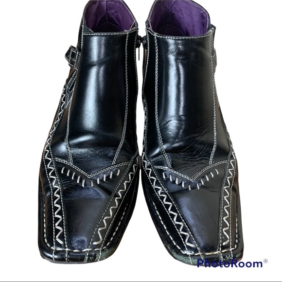 Vintage Giorgio Brutini Leather Ankle Boots size 7.5 - Picture 2 of 8